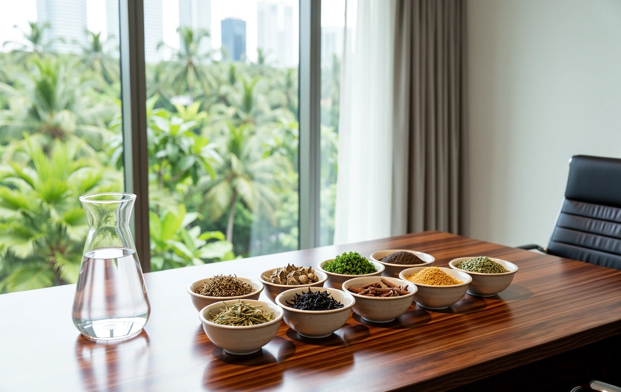 Professional male health advisory environment